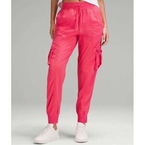 Lululemon Pink Jogger Track Pants with Elastic Cuffs